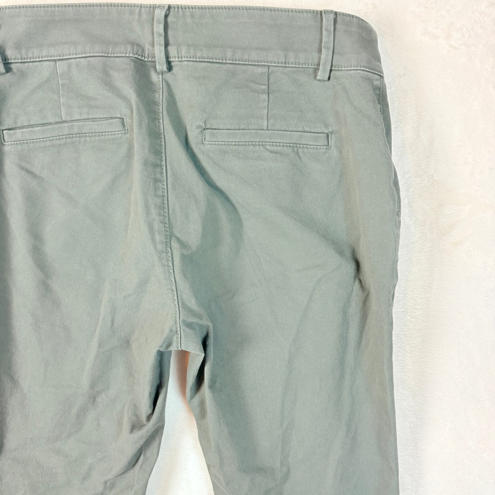 Loft Pants Women Sz 6 Sage Green Stretch Chino Slim Straight Leg Casual Trousers - Picture 10 of 13